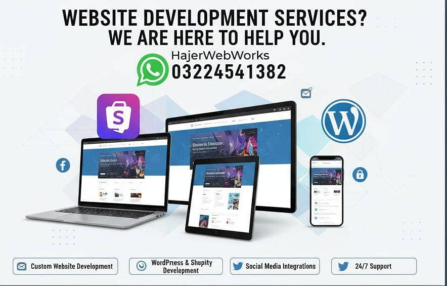 Wordpress Development, Web Design development, Website Design, Shopify 5
