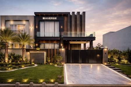 A Luxurious Mansion with 10 KV Sollar. Wide Approach Excellent Location DHA 9 Town