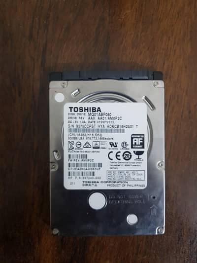 Toshiba MQ01ABF050 500GB internal hard disk drive - Fully Working