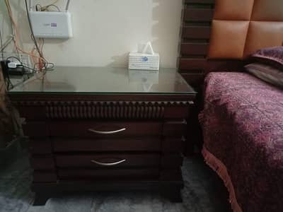 King size bet set with spring mattress also with dressing table