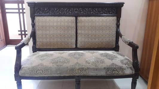 4 seater wooden sofa set