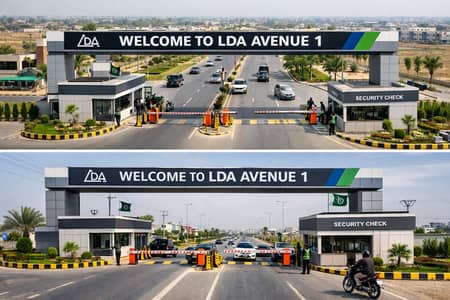 10 Marla facing Park plot 60 fit road prime location of LDA avenue one