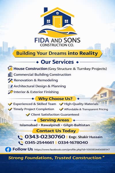 construction of all type of buldings ,and providing counsultancy.