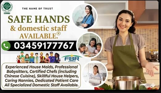 Maids / House Maids / cook / House chef / Baby Sitter maid available