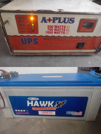 Hawk battery + ups A+ plus  copper transformer working
