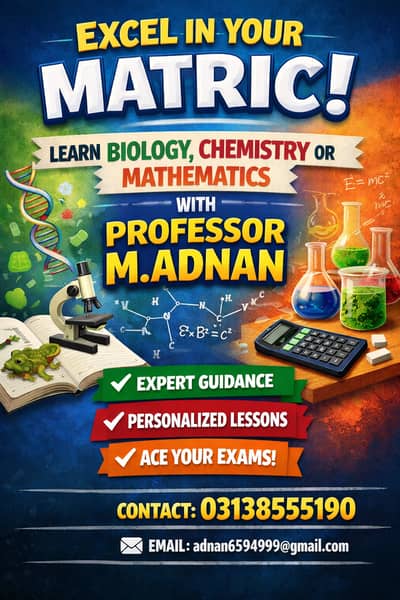 Biology , Chemistry and Mathematics Tutor