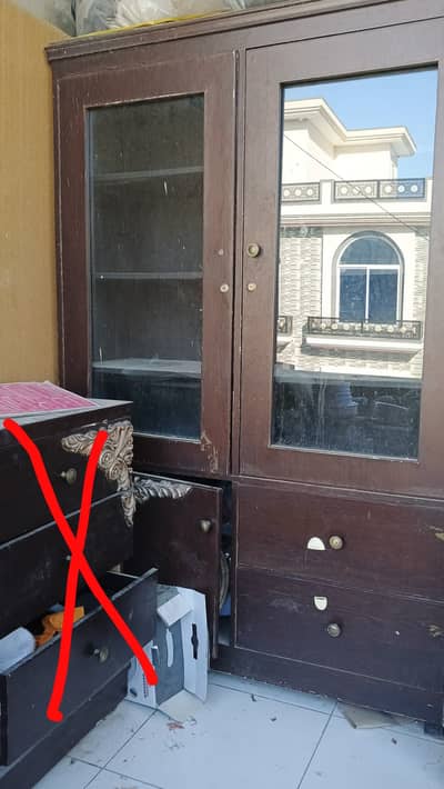 Large Dark Wood Cabinet