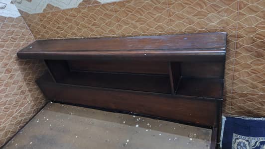 Double bed made of wood with boxes for sale at lowest price