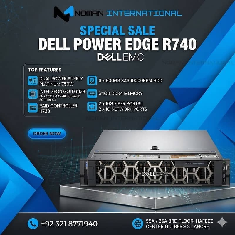 DELL POWER EDGE R740 | server 32GB ECC DDR4 Memory 2x SSD 250GB ...