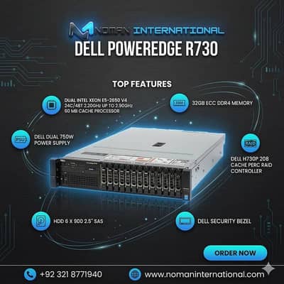 DELL POWER EDGE R730 | server Dual Intel Xeon E5-2650 V4 24C/48T 2.20