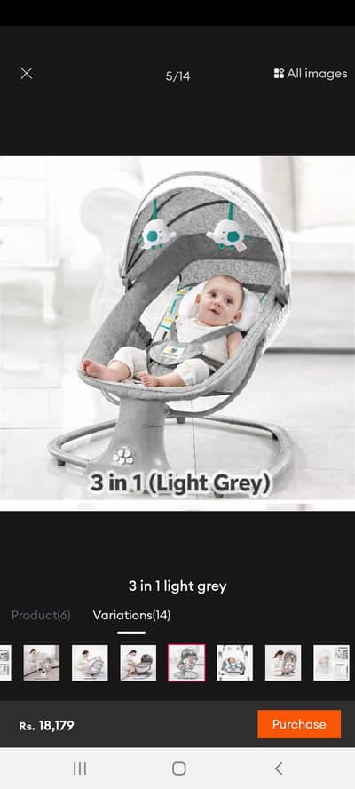 Mastela 3 in 1 electric swing . . . Bluetooth and remote control. .