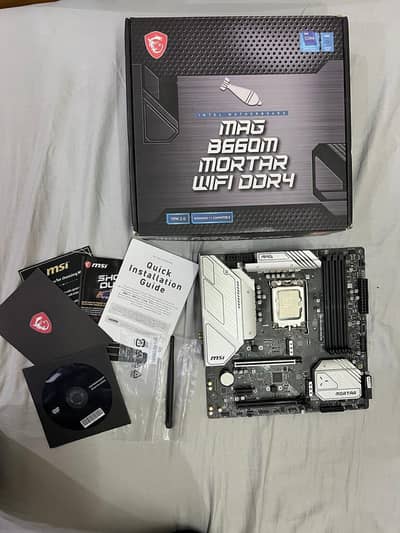 Faulty MSI B660m mortar +I5 12400 processor.