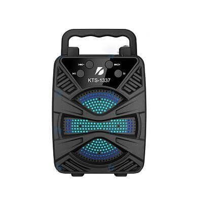 Original KTS-1337 Original 3-Inch Portable Wireless Bluetooth Speaker with USB, Micro SD speaker FM Radio & Vibrant LED SPEAKER Lights