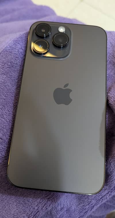 Iphone 14 pro max, pta approved, dual physical, 128gb, bh 87,black col