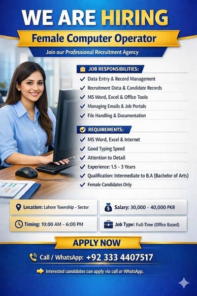 female computer operator