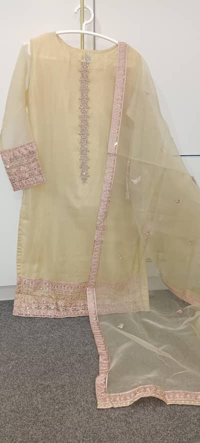 formal dress, wedding collection, 3pc  long shirt style