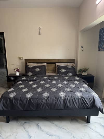 Habitt wooden bed set for sale