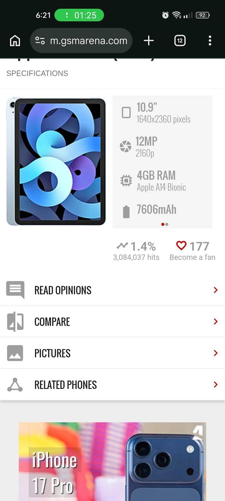 ipad Air 4 generation 16