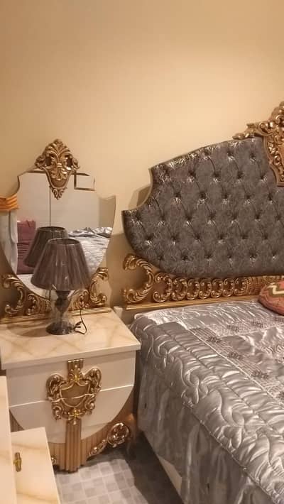 High quality Furniture Bed 2 side table Solid material