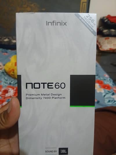 Infinix note 60. new mobile no used