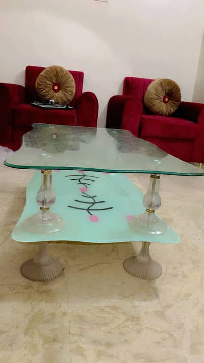 Glass center table