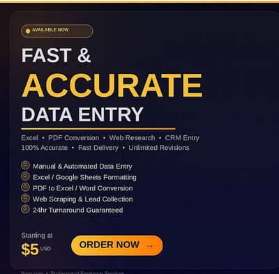 Muhammad Awais ; Data Entry Expert