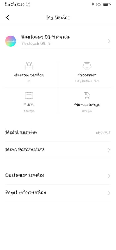 Vivo Y17 full lush condition