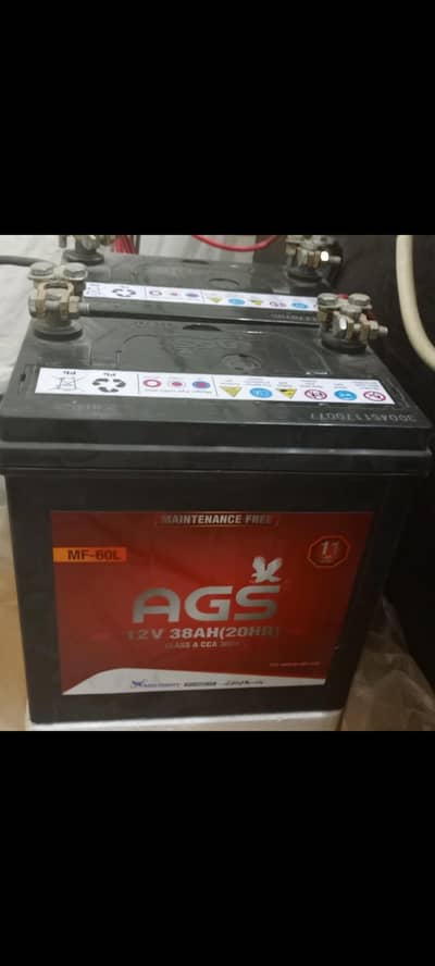 2 AGS 12V  38AH  (20HR) MF-60L. 11 Plates. . For Car