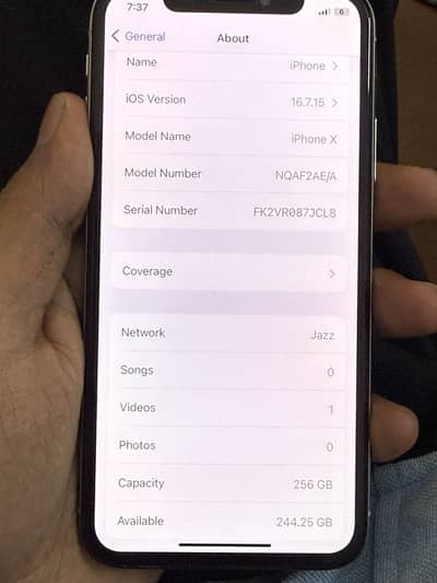 Iphone X 256 Gb PTA Proved