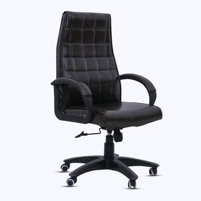 Premium High-Back Boss Chair | Quilted Leather | Orthopedic Back
