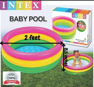 intex Rainbow baby pool (Free home delivery)