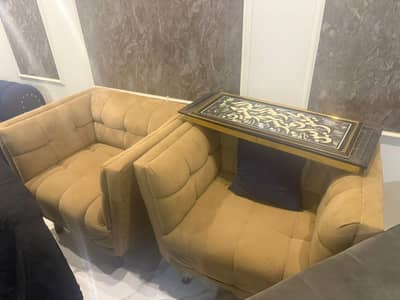 Console table & 4 seater Sofa set