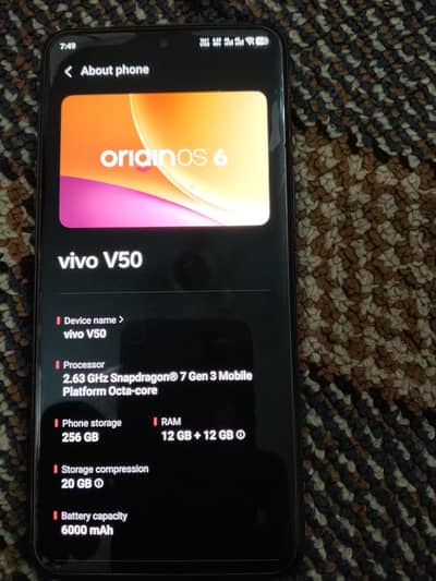 vivo v50 neat and clean