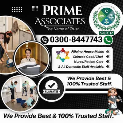 Maids / House Maids / cook / House chef / Baby Sitter maid available