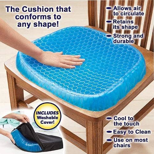 Silicone Back Safety Egg Seater Cushion – Pressure Relief Gel Seat for Back and Tailbone Support