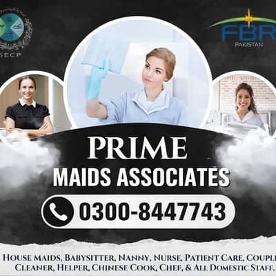 Maids / House Maids / cook / House chef / Baby Sitter maid available