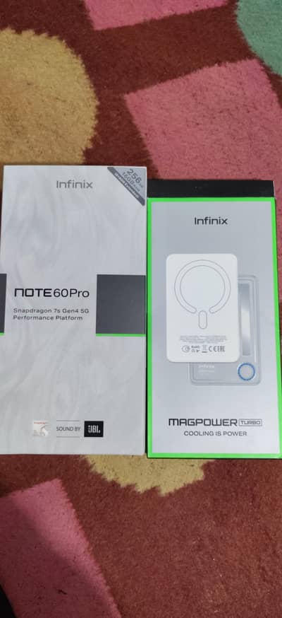 infinix note 60 pro only box open new 1 year warrenty. 8. gb. 256 gb