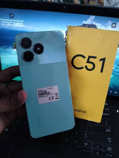 Realme C51 With Box 4+4 gb ram 128gb rom