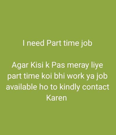 I need Part Time Job