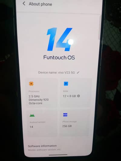 vivo v23 5g 12+8  256