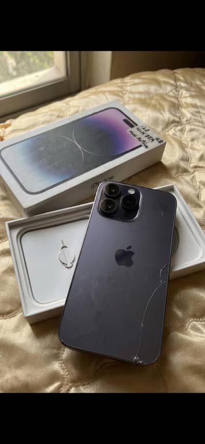 14 pro max 128gb deep per pal back dameg lcd change per orgnal lcd