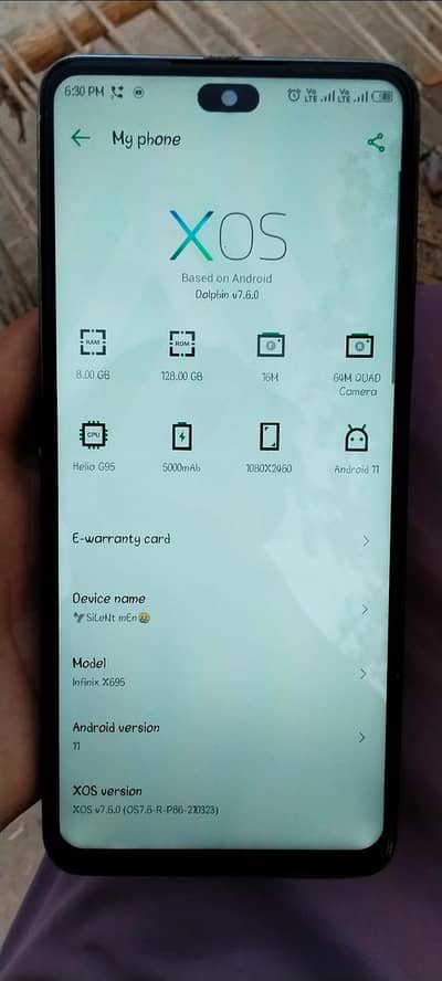 Infinix Note 10 pro 8=128  full box