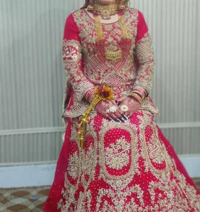 Bridal Lehnga With All Jewelry And Bag