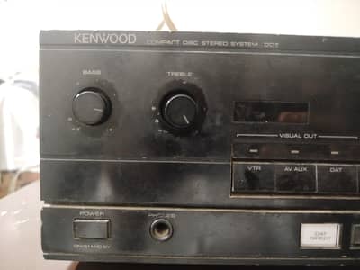 1-KENWOOD AMPLIFIER AND 2-DENON SPEAKER