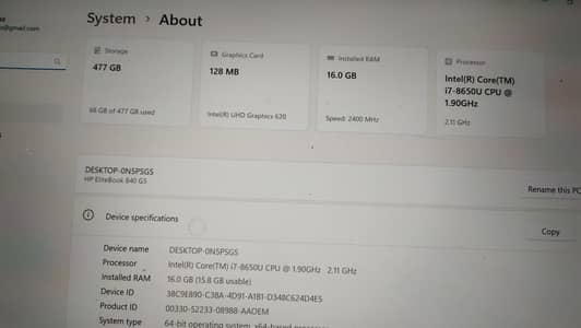 HP Elite Book 840 GS