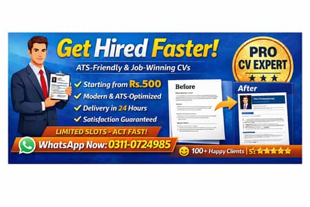Professional CV/Resume Writing Service | ATS Friendly CV | Rs. 500