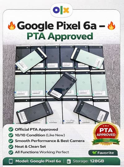 Google Pixel 6a Official pta approved