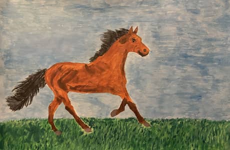 Horse painting (Home delivery also available)