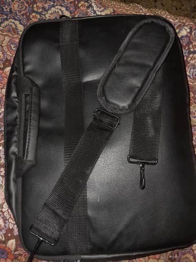 New HP Dual Zipper Laptop Leather Bag