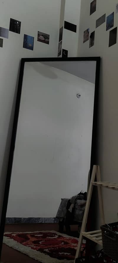Full Length Mirror 5ft x 2.5ft | 5mm Thick Glass | Matte Black Frame